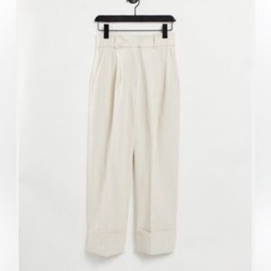 & Other Stories turn up pants in beige size 6